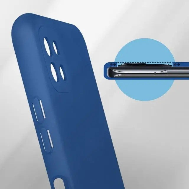 Husa protectie pentru Samsung A22 5G Liquid Silicone Albastru Inchis