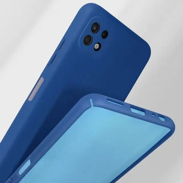Husa protectie pentru Samsung A22 5G Liquid Silicone Albastru Inchis