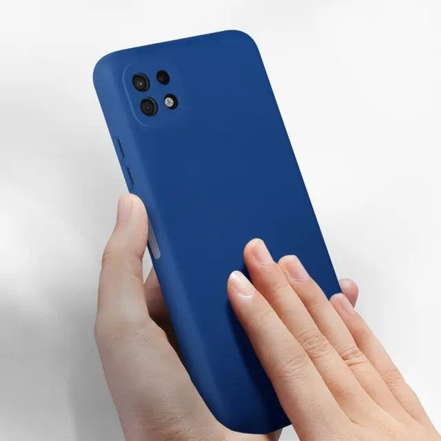 Husa protectie pentru Samsung A22 5G Liquid Silicone Albastru Inchis