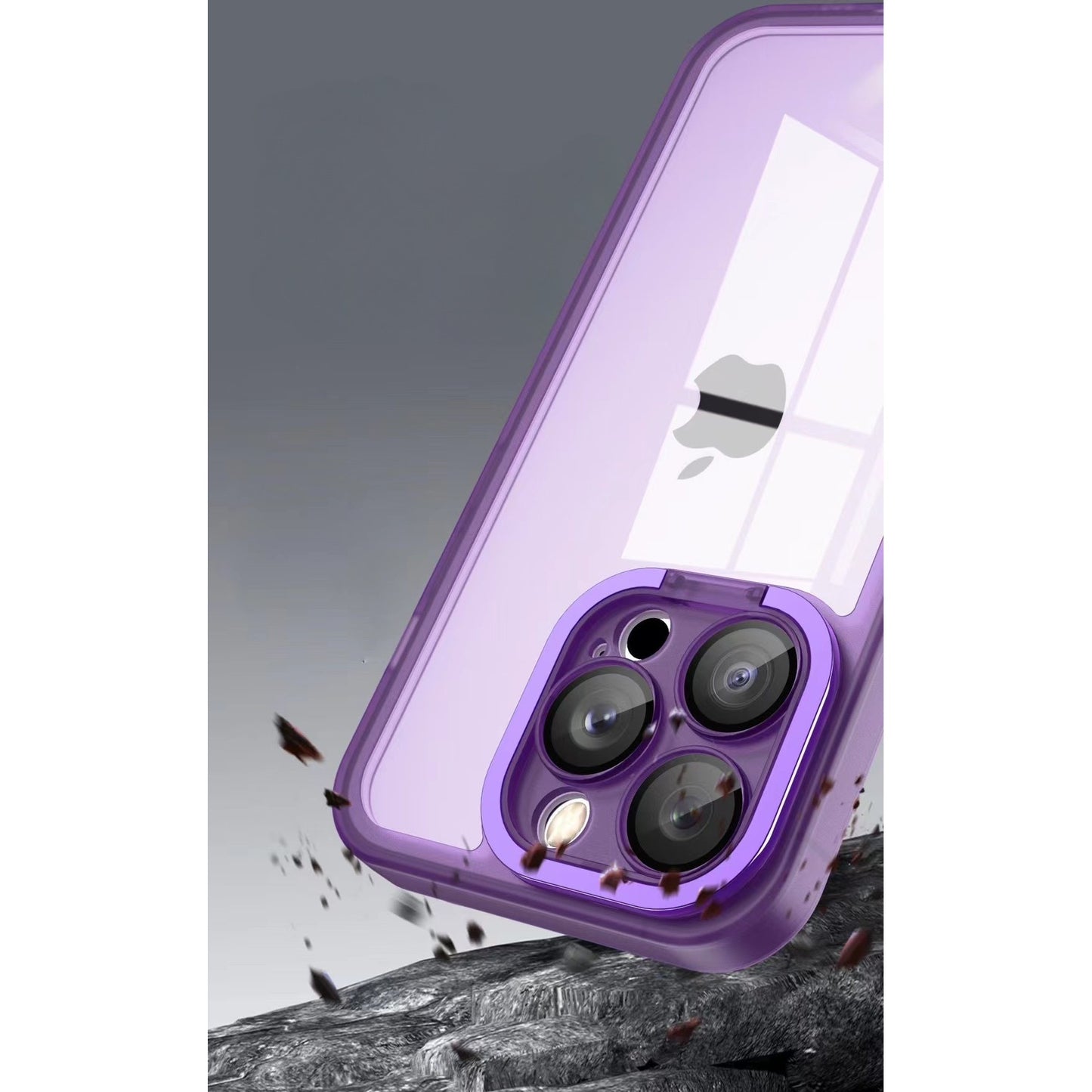 Husa protectie pentru Samsung A53 5G Electroplated cu  suport pentru camera, 1.5 mm grosime, protectie camera, Mov