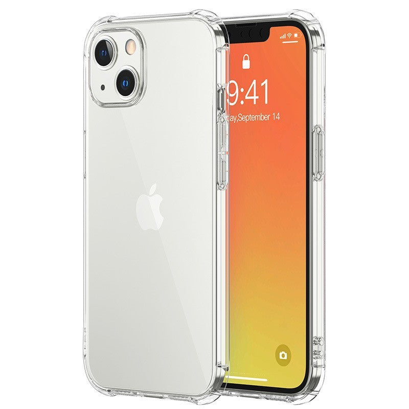 Husa protectie pentru Apple iPhone 14 Plus, TPU, Antisoc, Protectie colturi, Rezistenta la impact, 1.5 mm, Transparenta