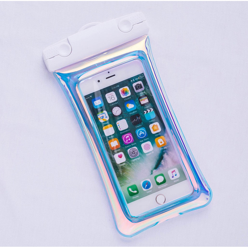 Husa subacvatica Holografica Waterproof, Snowproof, Universala, Impermeabila, cu Snur, pentru telefon sau documente, Alb