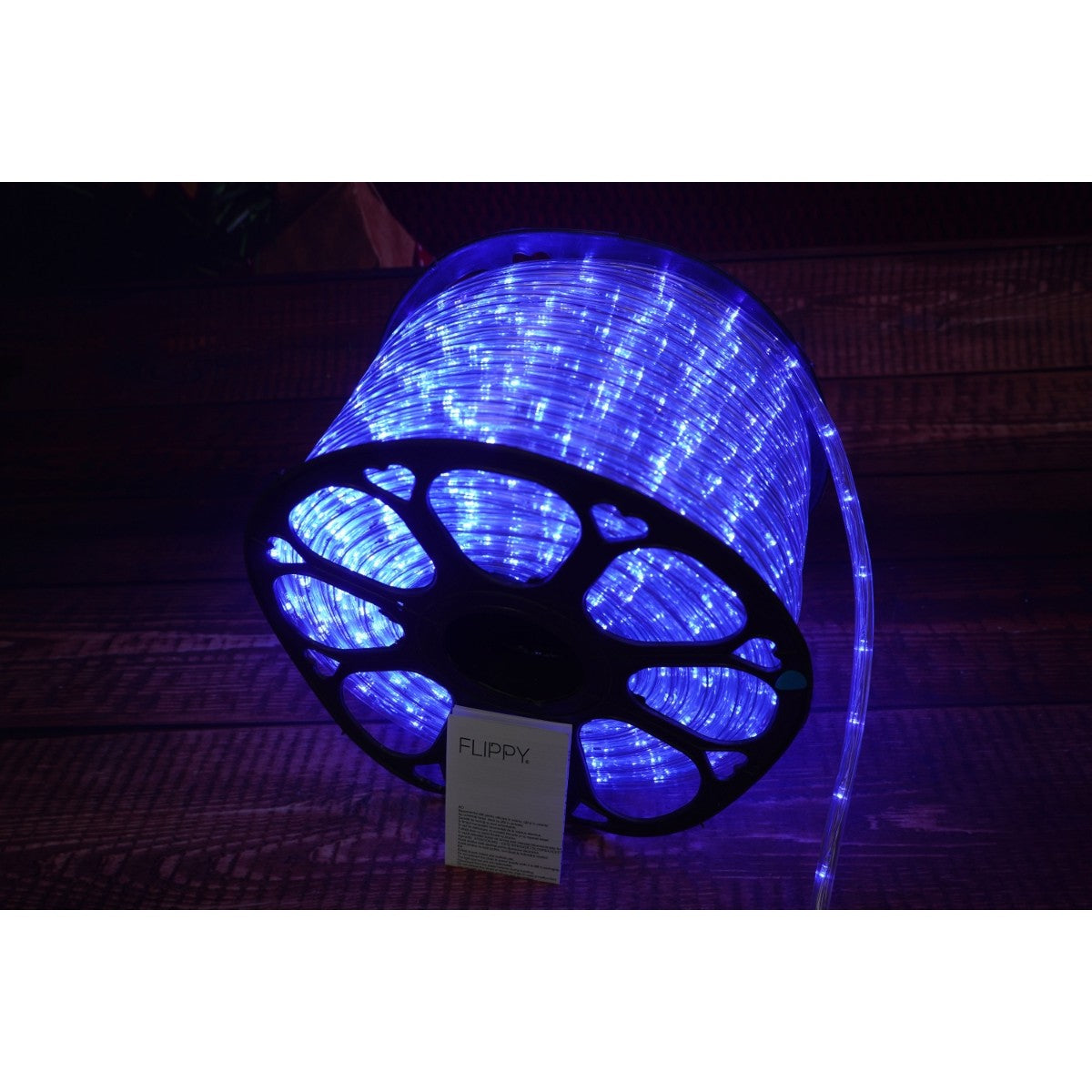 Instalatie Craciun, 4 m, 96 Led-uri, Furtun Luminos, Albastru, Transformator, Sectionabila, 220 V