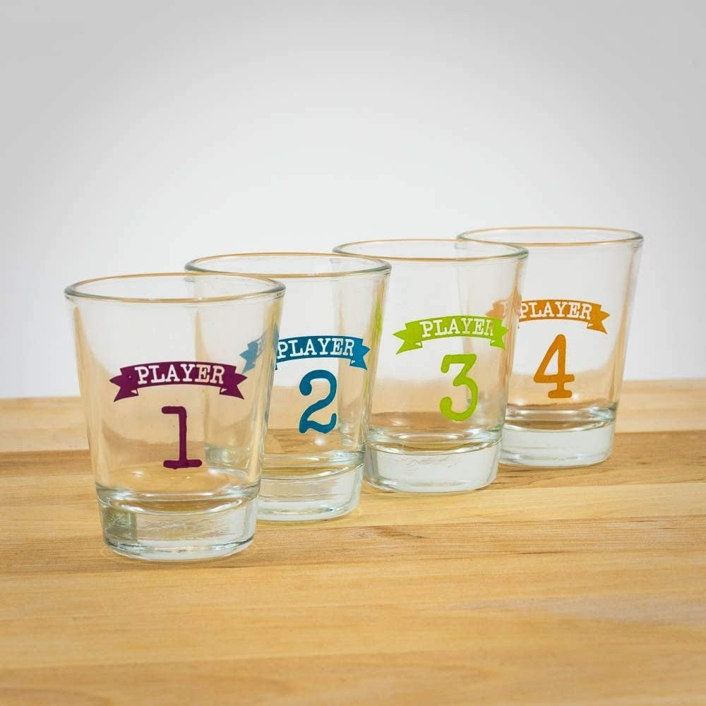 Joc de baut, Buzz Wire, pentru Petreceri, Distractie, Pahare de Shot din Sticla Incluse, 4 Jucatori, Multicolor