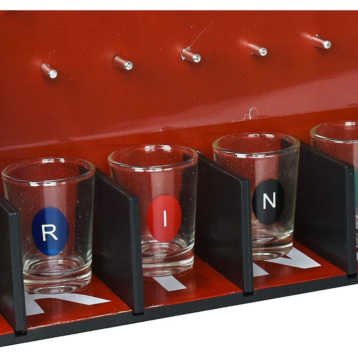 Joc de Baut Gravitational, pentru Petreceri, Interactiv, pana la 6 Jucatori, Pahare de Shot Incluse, 25.5 x 6.7 x 27.5 cm, Rosu