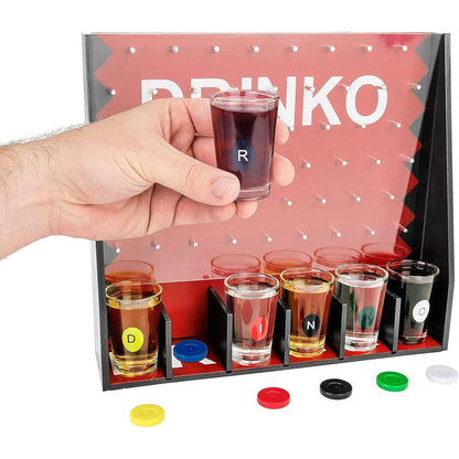 Joc de Baut Gravitational, pentru Petreceri, Interactiv, pana la 6 Jucatori, Pahare de Shot Incluse, 25.5 x 6.7 x 27.5 cm, Rosu