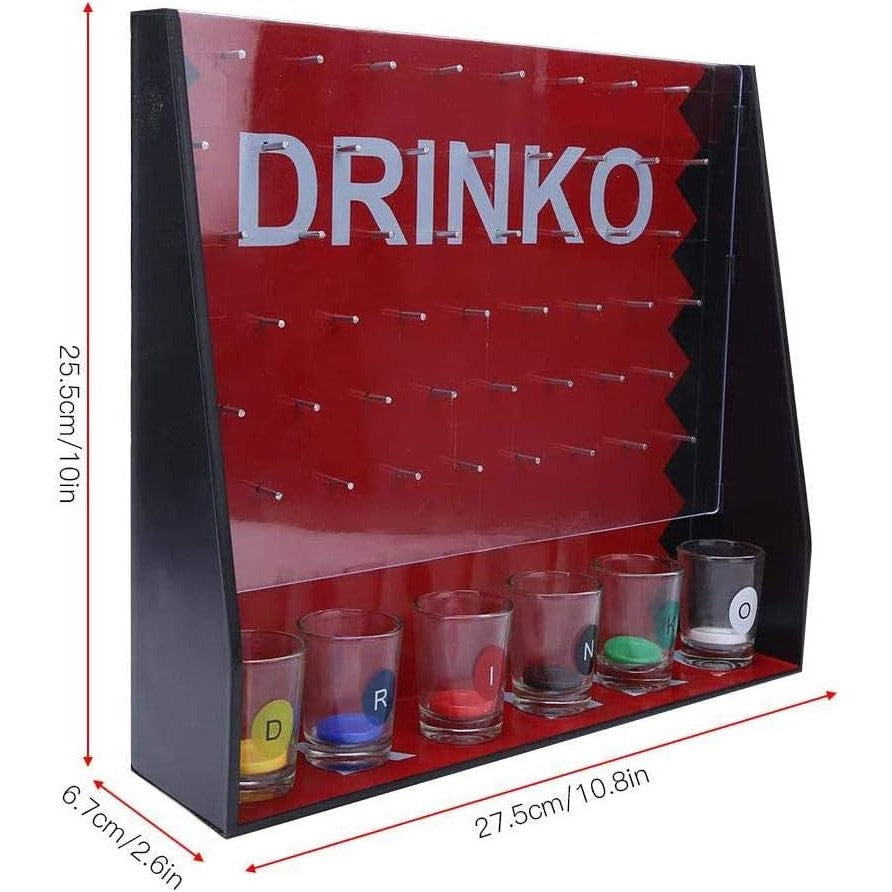 Joc de Baut Gravitational, pentru Petreceri, Interactiv, pana la 6 Jucatori, Pahare de Shot Incluse, 25.5 x 6.7 x 27.5 cm, Rosu