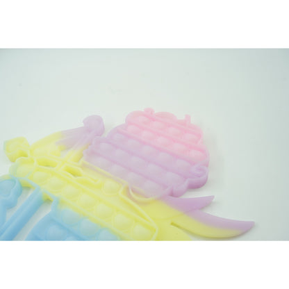 Jucarie antistres din silicon, Pop it Now and Flip It , 40x45 cm, Cupidon, Fosforescent, Multicolor