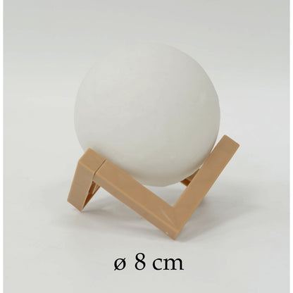 Lampa de veghe in forma de luna 3D Moon Light, alb cald alimentare baterii, fara acumulator, stand din plastic inclus, 8 cm