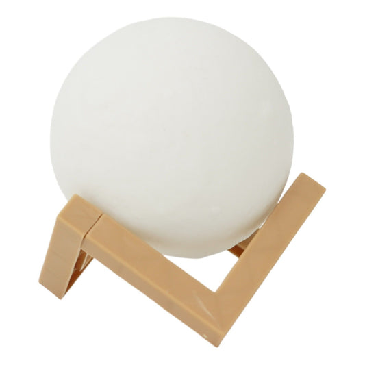 Lampa de veghe in forma de luna 3D Moon Light, alb cald alimentare baterii, fara acumulator, stand din plastic inclus, 8 cm