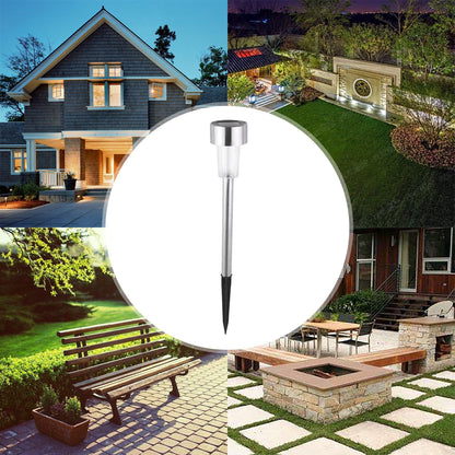 Lampa solara Led decorativa pentru gradina, Argintie, Lumina Alb Cald