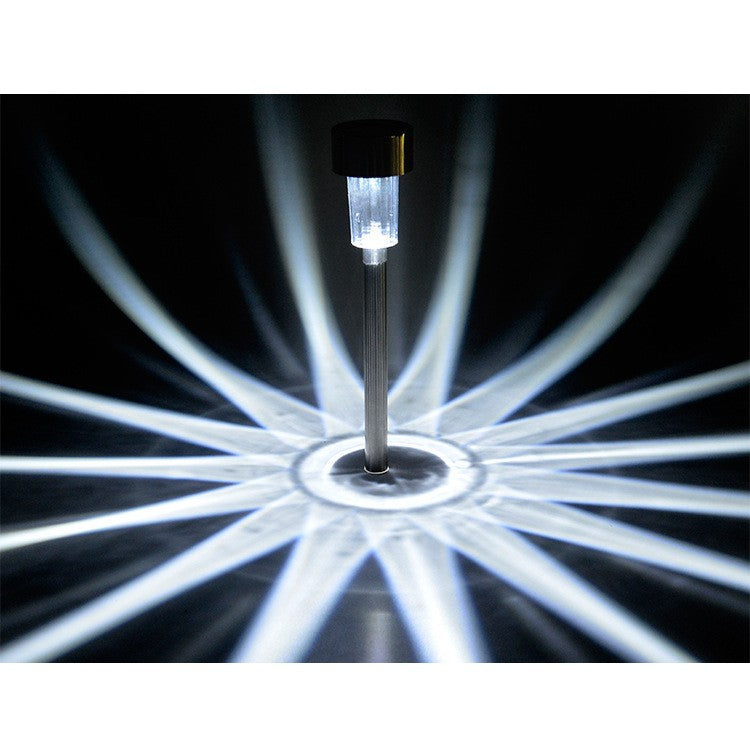 Lampa solara Led decorativa pentru gradina, Argintie, Lumina Alb Rece