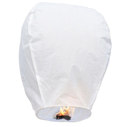 Lampion zburator, hartie biodegradabila, Alb