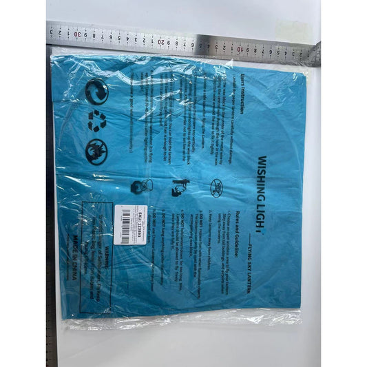 Lampion zburator, hartie biodegradabila, Albastru