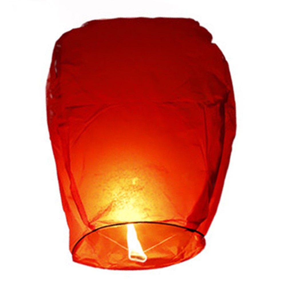 Lampion zburator, hartie biodegradabila, Rosu