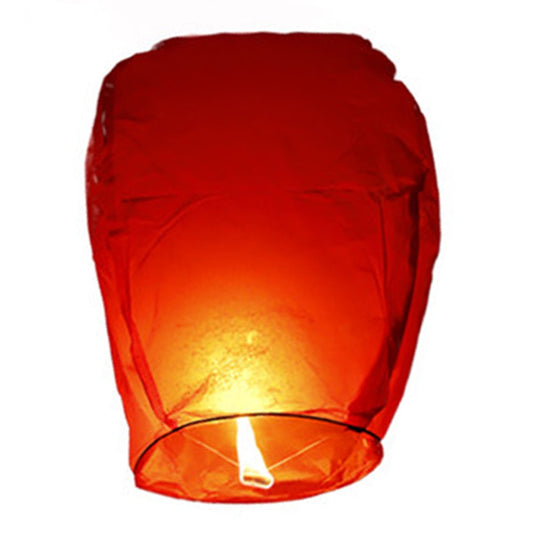 Lampion zburator, hartie biodegradabila, Rosu