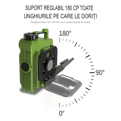 Lanterna Mini de Buzunar Tip Breloc, Incarcare prin USB Type C, Multifunctionala, pentru Exterior, Camping, Alpinism, Ciclism, Mini Lanterna Elvis, 6.1 x 5 x 2.5 cm, Lumina Puternica, Culoare Verde