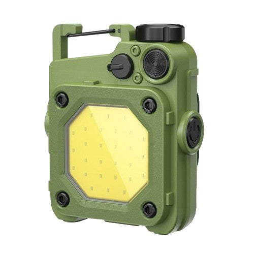 Lanterna Mini de Buzunar Tip Breloc, Incarcare prin USB Type C, Multifunctionala, pentru Exterior, Camping, Alpinism, Ciclism, Mini Lanterna Elvis, 6.1 x 5 x 2.5 cm, Lumina Puternica, Culoare Verde