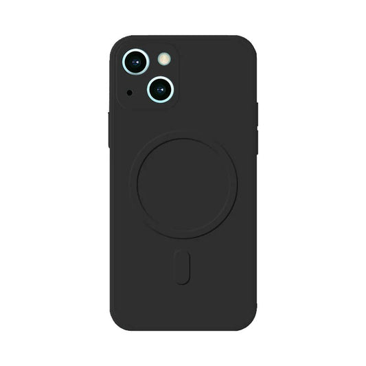 Husa protectie compatibila cu iPhone 12 Pro (6.1), Liquid MagSafe, ring-shaped, magnetica, Negru