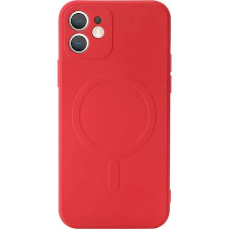 Husa protectie compatibila cu iPhone 13 Pro (6.1) , Liquid MagSafe, ring-shaped, magnetica, Rosu