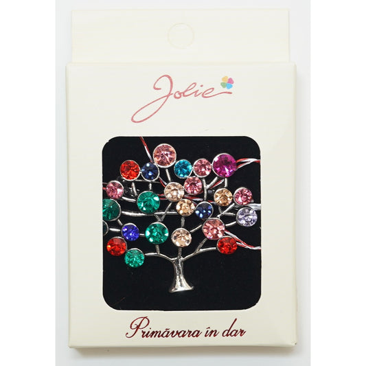 Martisor Brosa Medie, Multicolora, Dimensiune Brosa Aprox 5 cm, Material Metal, Model 11