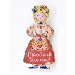 Martisor Brosa Mica in Cutie, Dimensiune Brosa 2.5-3 cm, Material Metal, Model "Mandra de tara mea"