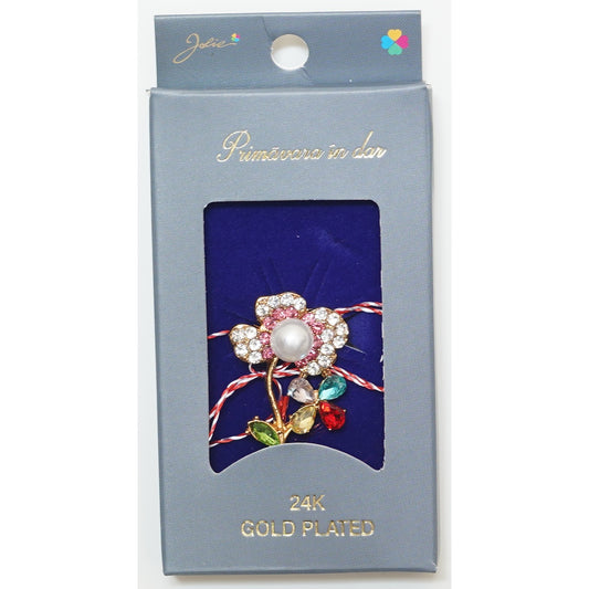 Martisor Brosa Placata cu Aur 24K, Dimensiune Brosa Aprox 2- 3 cm, Model 1