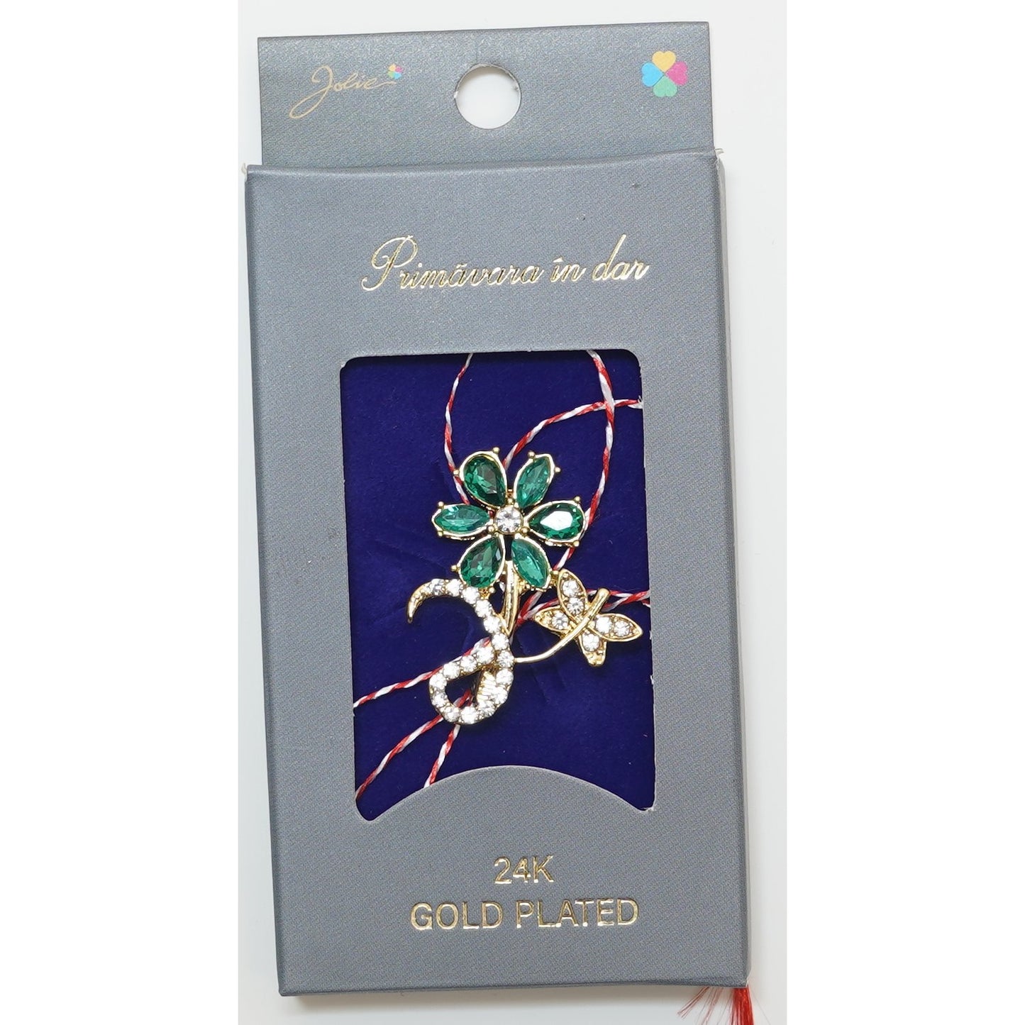 Martisor Brosa Placata cu Aur 24K, Dimensiune Brosa Aprox 2- 3 cm, Model 10