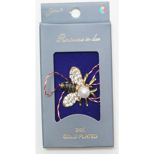 Martisor Brosa Placata cu Aur 24K, Dimensiune Brosa Aprox 2- 3 cm, Model 11