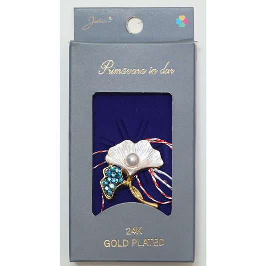 Martisor Brosa Placata cu Aur 24K, Dimensiune Brosa Aprox 2- 3 cm, Model 12