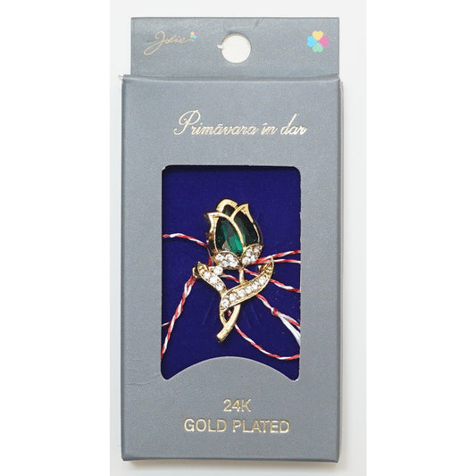 Martisor Brosa Placata cu Aur 24K, Dimensiune Brosa Aprox 2- 3 cm, Model 13