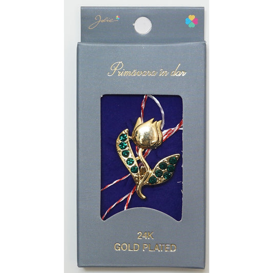 Martisor Brosa Placata cu Aur 24K, Dimensiune Brosa Aprox 2- 3 cm, Model 20