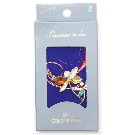 Martisor Brosa Placata cu Aur 24K, Dimensiune Brosa Aprox 2- 3 cm, Model 23