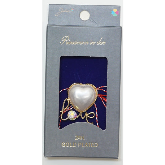 Martisor Brosa Placata cu Aur 24K, Dimensiune Brosa Aprox 2- 3 cm, Model 24