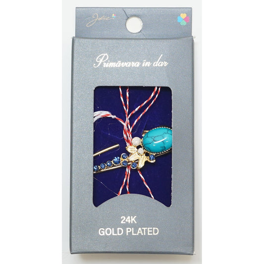Martisor Brosa Placata cu Aur 24K, Dimensiune Brosa Aprox 2- 3 cm, Model 26