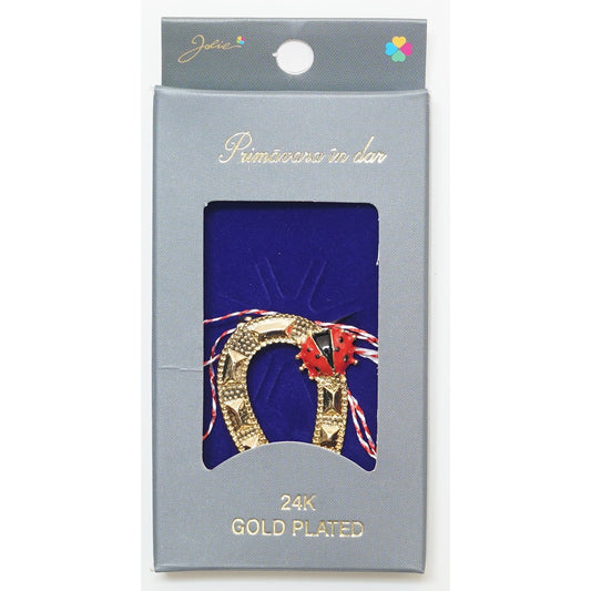 Martisor Brosa Placata cu Aur 24K, Dimensiune Brosa Aprox 2- 3 cm, Model 27