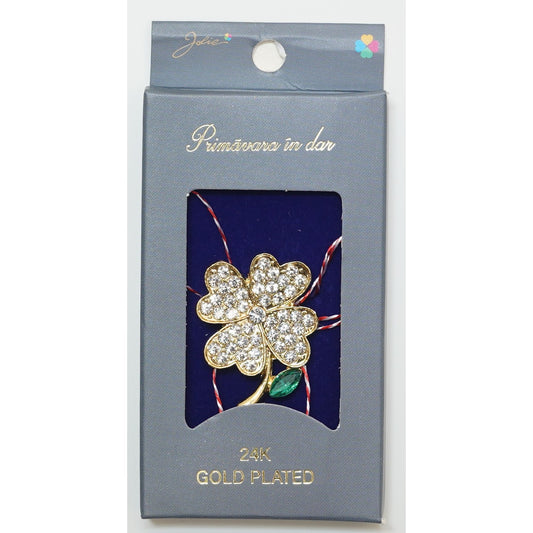 Martisor Brosa Placata cu Aur 24K, Dimensiune Brosa Aprox 2- 3 cm, Model 28