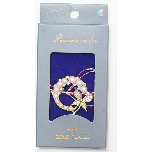 Martisor Brosa Placata cu Aur 24K, Dimensiune Brosa Aprox 2- 3 cm, Model 3