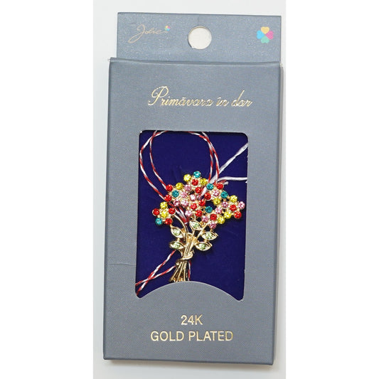 Martisor Brosa Placata cu Aur 24K, Dimensiune Brosa Aprox 2- 3 cm, Model 5