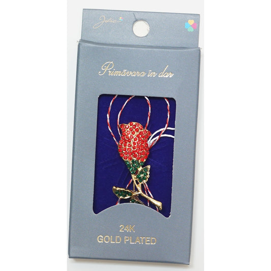 Martisor Brosa Placata cu Aur 24K, Dimensiune Brosa Aprox 2- 3 cm, Model 9