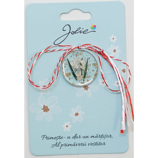 Martisor din Acril, Dimensiune Pandantiv Aprox 2 cm, Multicolor, Model 10