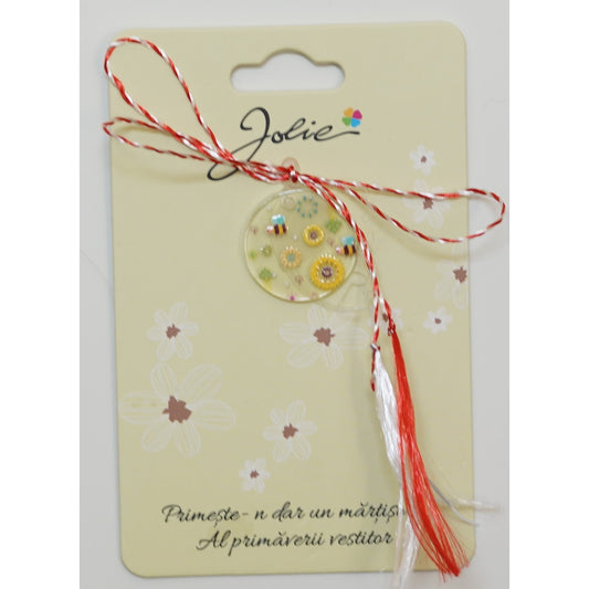 Martisor din Acril, Dimensiune Pandantiv Aprox 2 cm, Multicolor, Model 5