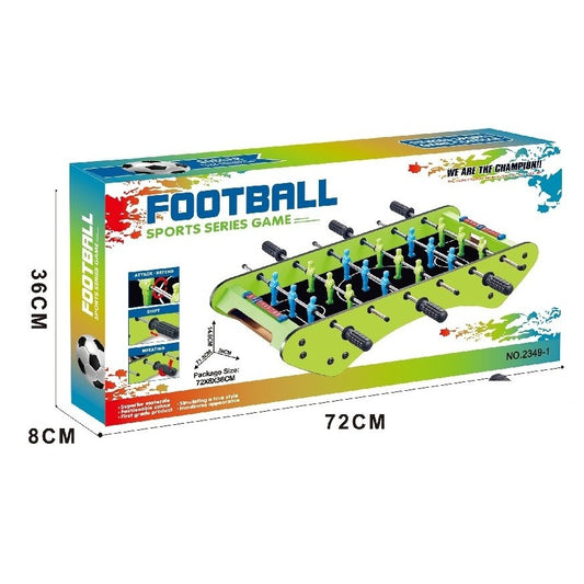 Masa de Fotbal cu Teren, fara Picioare, 6 Manere, Tablou de Scor, 71.3 x 10 x 36 cm, din Lemn/Otel/Metal, Verde