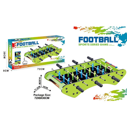 Masa de Fotbal cu Teren, fara Picioare, 6 Manere, Tablou de Scor, 71.3 x 10 x 36 cm, din Lemn/Otel/Metal, Verde