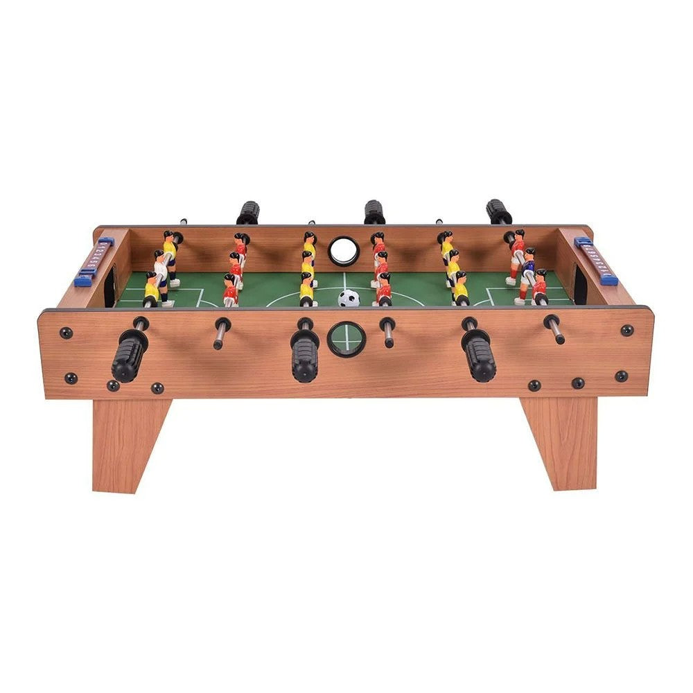 Masa de Fotbal cu Teren si 18 Jucatori, 6 Manere, cu Tablou pentru Scor, din Metal, Lemn si ABS, 69 x 36.5 x 23 cm, cu Picioruse, pentru copii/adulti