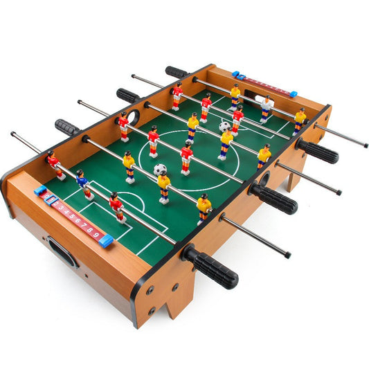 Masa de Fotbal cu Teren si 18 Jucatori, 6 Manere, cu Tablou pentru Scor, din Metal, Lemn si ABS, 69 x 36.5 x 23 cm, cu Picioruse, pentru copii/adulti