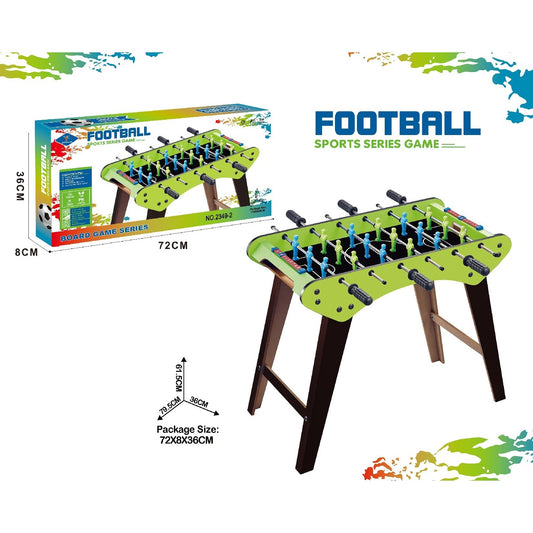 Masa de Fotbal, cu Picioare, 6 Manere, Tablou de Scor, 71.3 x 14.6 x 36 cm, din Lemn/Otel/ABS, Verde