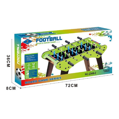 Masa de Fotbal, cu Picioare, 6 Manere, Tablou de Scor, 71.3 x 14.6 x 36 cm, din Lemn/Otel/ABS, Verde