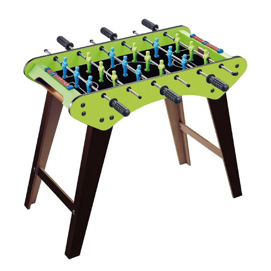 Masa de Fotbal, cu Picioare, 6 Manere, Tablou de Scor, 71.3 x 14.6 x 36 cm, din Lemn/Otel/ABS, Verde