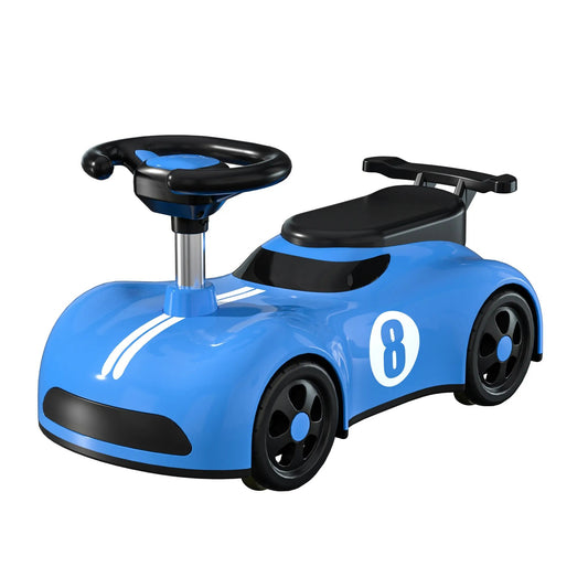 Masina pentru Copii, 1-3 ani, Impingere, Bluetooth, Muzica, din ABS, 4 Roti, Inaltime Sezut 22 cm, Albastru